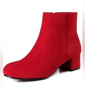 Camaro women’s short boots
Faux suede
Red